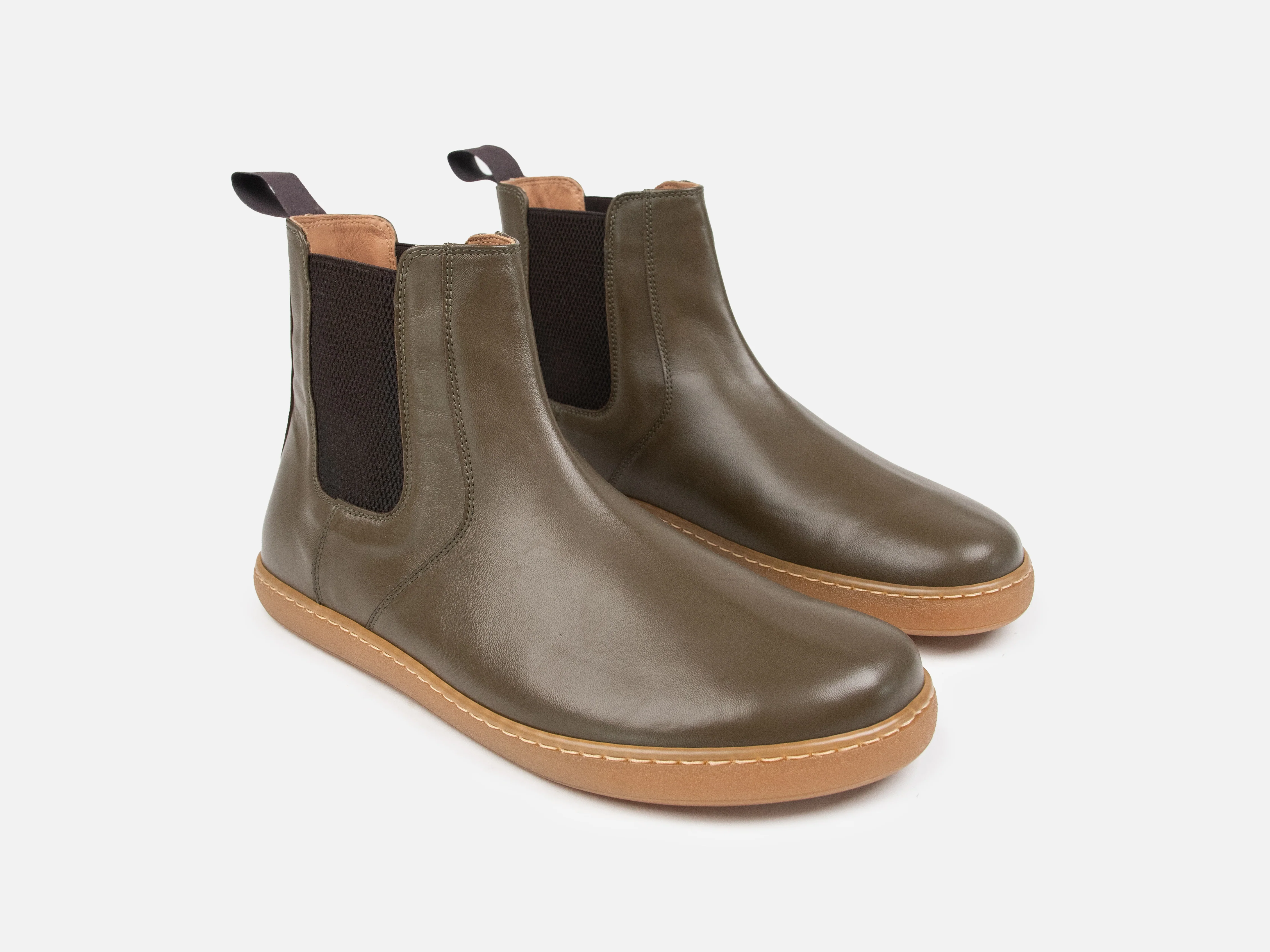 BIRLEY Barefoot Chelsea Boot - Green Calfskin Nappa Leather - Image 2