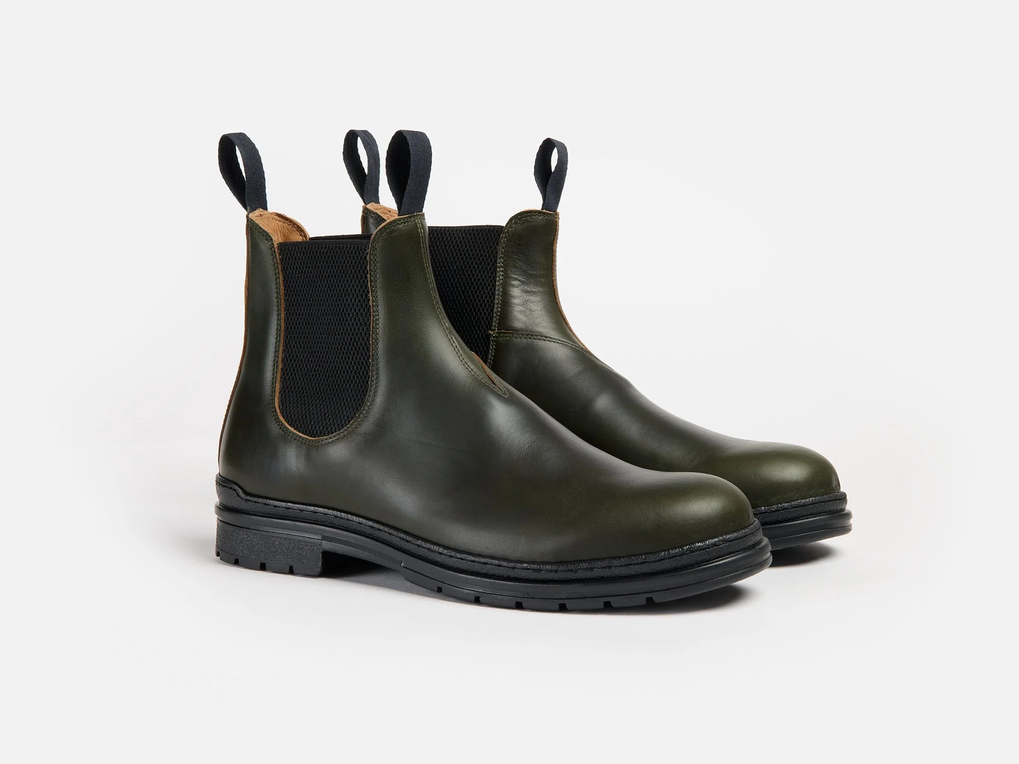 BASLOW Chelsea Boot - Horween Chromexcel Forest Green Leather - Image 3
